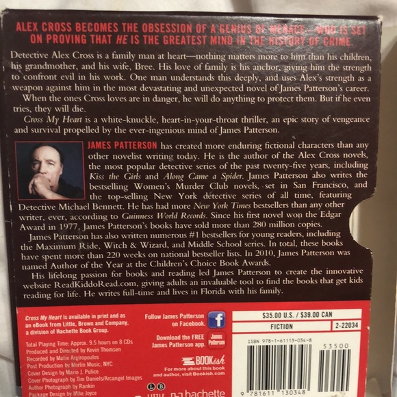 James Patterson CD “Black Book”&“Cross My Heart”preloved audiobooks 17 CDs inall - Picture 9 of 11